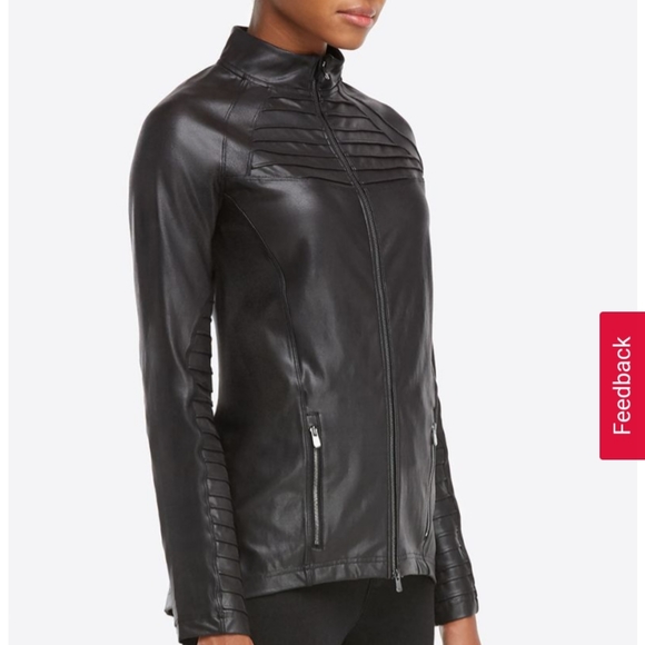 SPANX Jackets & Blazers - Faux Leather Moto Jacket